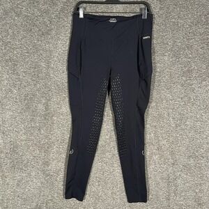 Kerrits Riding Leggings Womens Large Black Full Seat Grip Equestrian Stretch